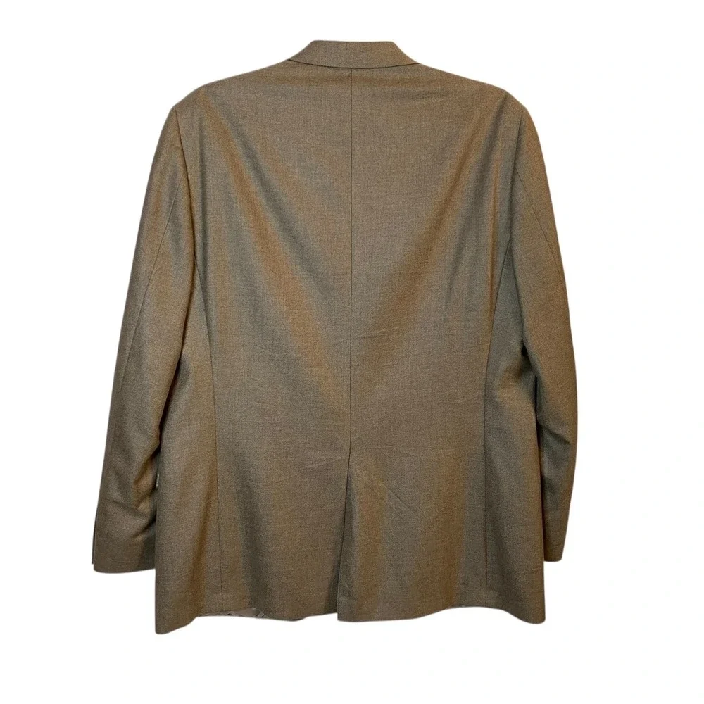 Hart Schaffner Marx Loro Piana Worsted Cashmere Sports Coat Men 44L Blazer Beige